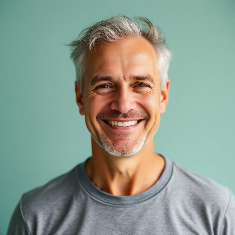 Hombre 55+ saludable y en forma